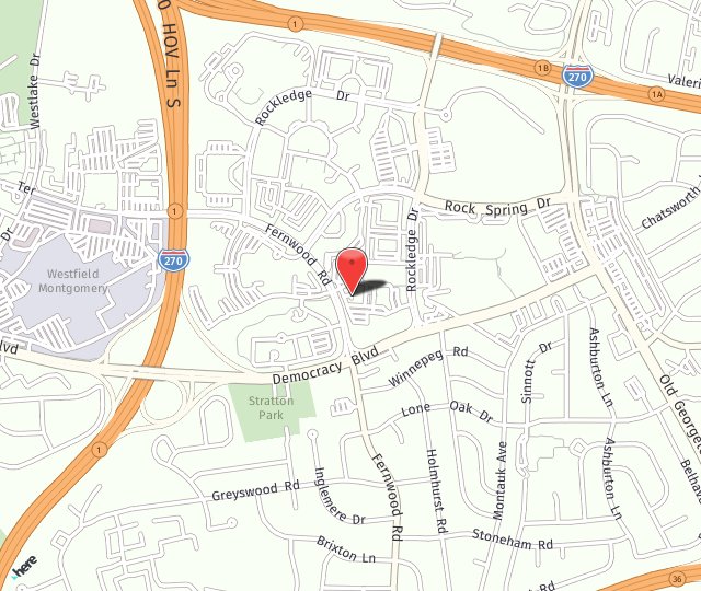 Location Map: 10215 Fernwood Rd. Bethesda, MD 20817